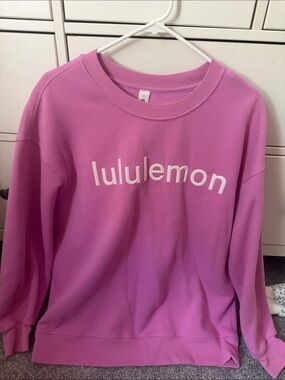 lululemon athletica Pink Logo Crewneck Sweatshirt